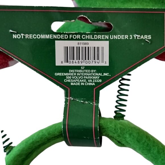 Christmas Bopper Headband Candycane Holly Berry Christmas House Felt Jiggly - Picture 3 of 16